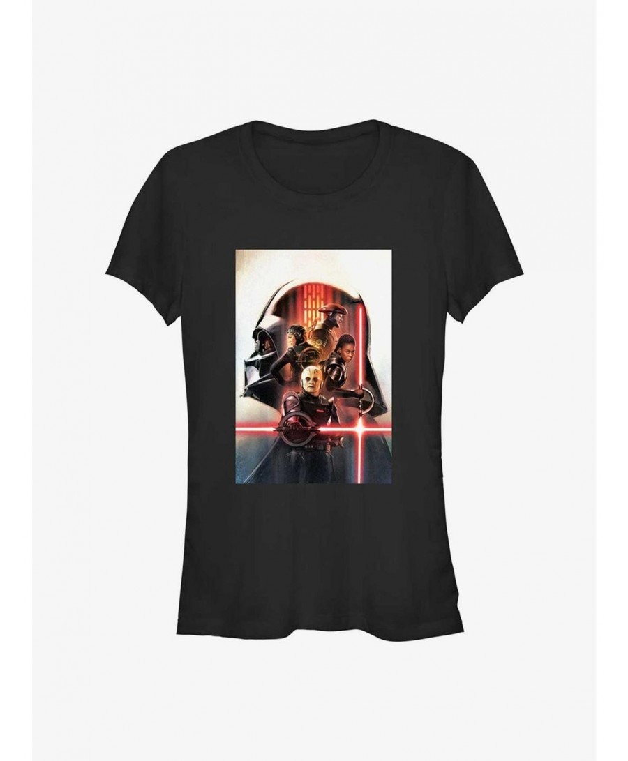 Hot Sale Star Wars Obi-Wan Kenobi Vader Profile Poster Girls T-Shirt $6.10 T-Shirts