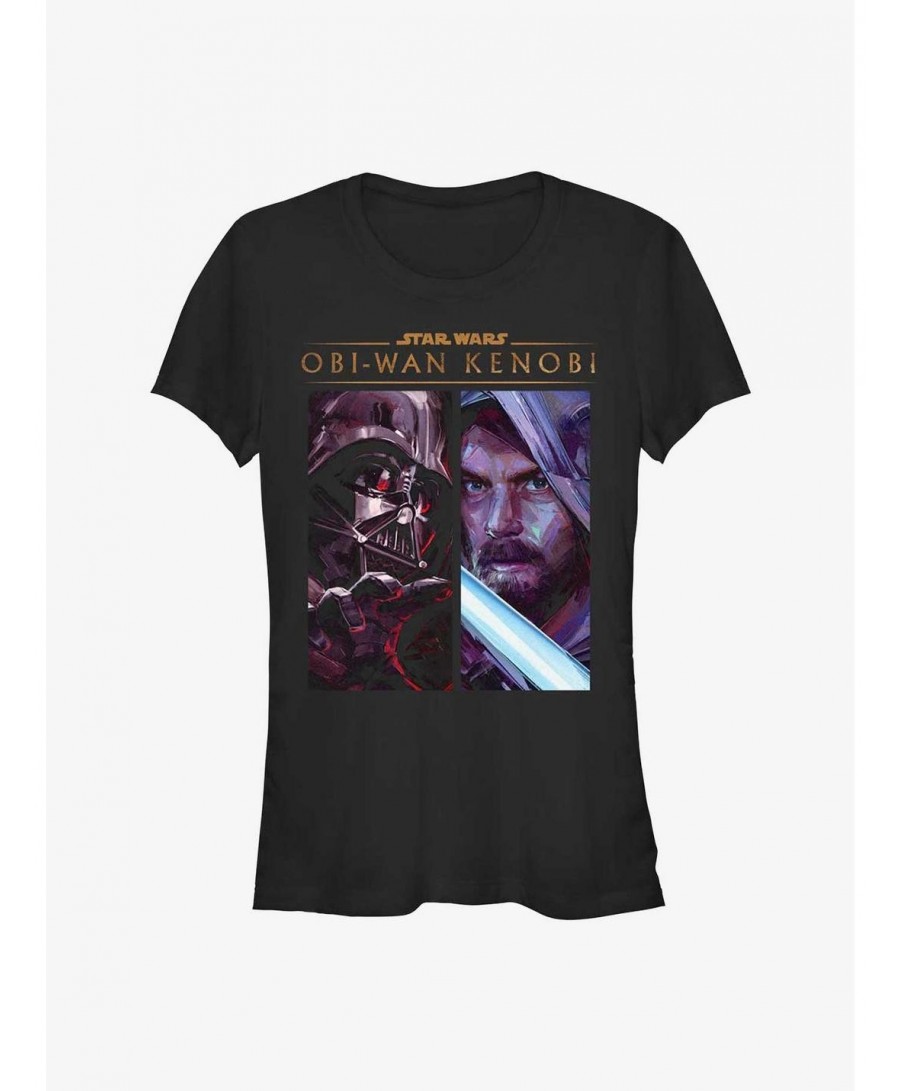 Fashion Star Wars Obi-Wan Kenobi Clash Of Strength Girls T-Shirt $7.32 T-Shirts