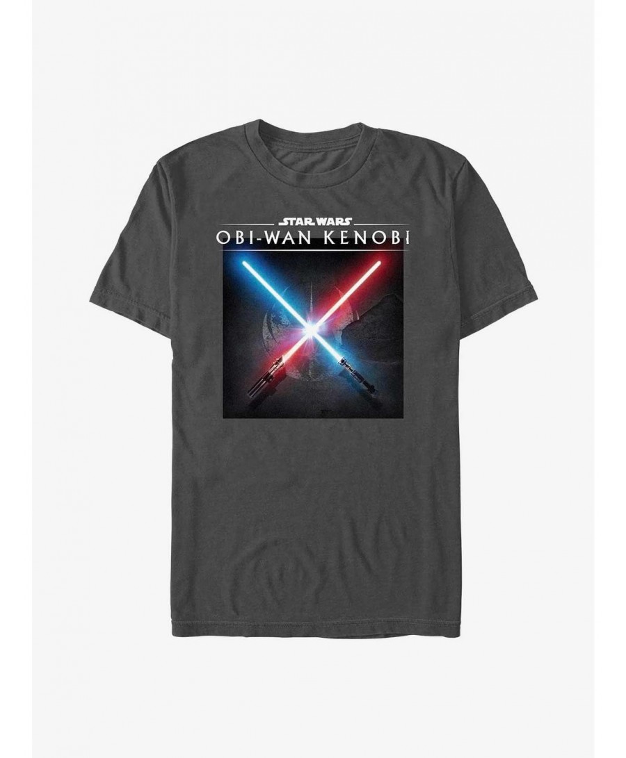 Value Item Star Wars Obi-Wan Light Saber Clash T-Shirt $5.86 T-Shirts