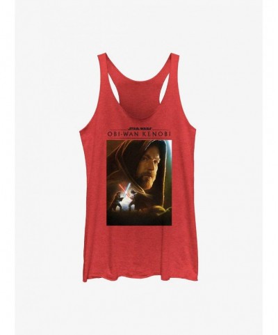 Pre-sale Star Wars Obi-Wan Obi Oil Paint Girls Raw Edge Tank $8.52 Tanks