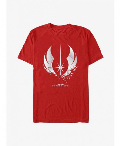 New Arrival Star Wars Obi-Wan Shattered Jedi Logo T-Shirt $7.70 T-Shirts