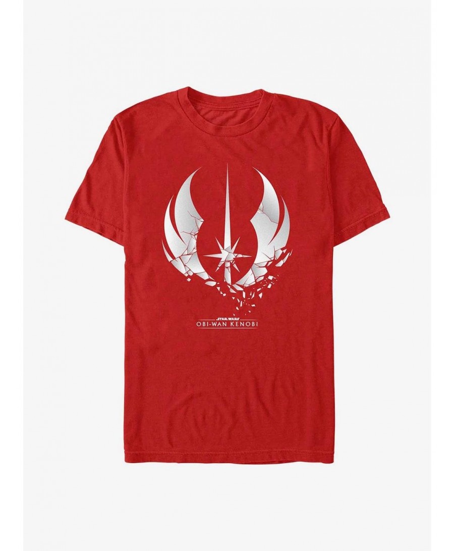 New Arrival Star Wars Obi-Wan Shattered Jedi Logo T-Shirt $7.70 T-Shirts