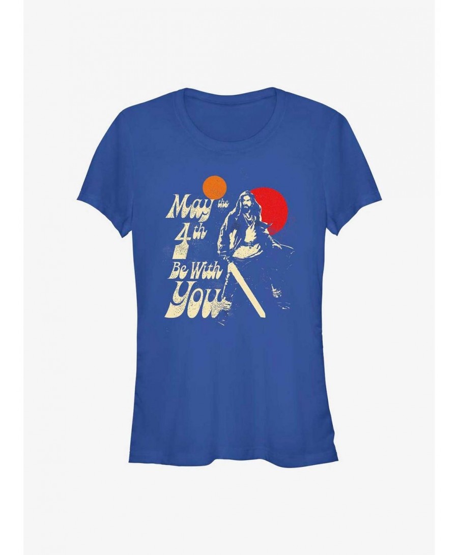 Big Sale Star Wars Obi-Wan Kenobi May Fourth Girls T-Shirt $6.62 T-Shirts