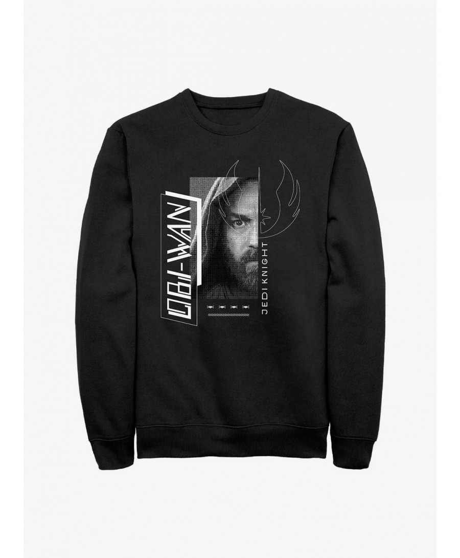 Flash Deal Star Wars Obi-Wan Jedi Knight Portrait Sweatshirt $10.85 Sweatshirts