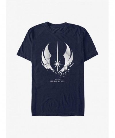 Low Price Star Wars Obi-Wan Shattered Jedi Logo T-Shirt $6.19 T-Shirts