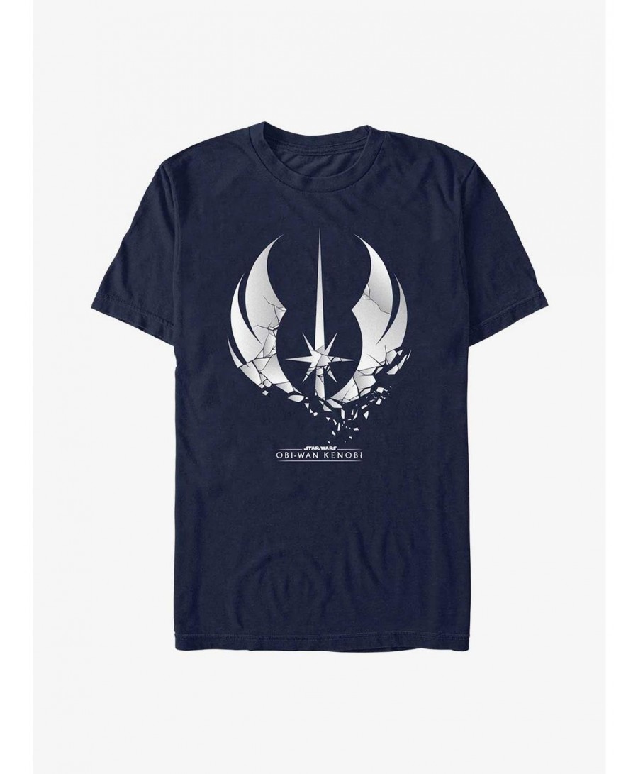 Low Price Star Wars Obi-Wan Shattered Jedi Logo T-Shirt $6.19 T-Shirts