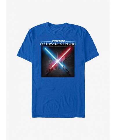 Low Price Star Wars Obi-Wan Light Saber Clash T-Shirt $8.37 T-Shirts