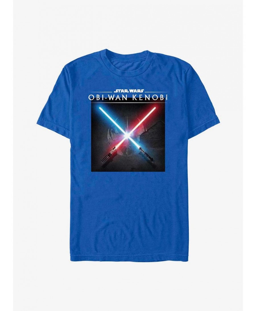 Low Price Star Wars Obi-Wan Light Saber Clash T-Shirt $8.37 T-Shirts