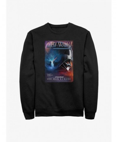 Huge Discount Star Wars Obi-Wan Vader VHS Cover Sweatshirt $10.85 Sweatshirts