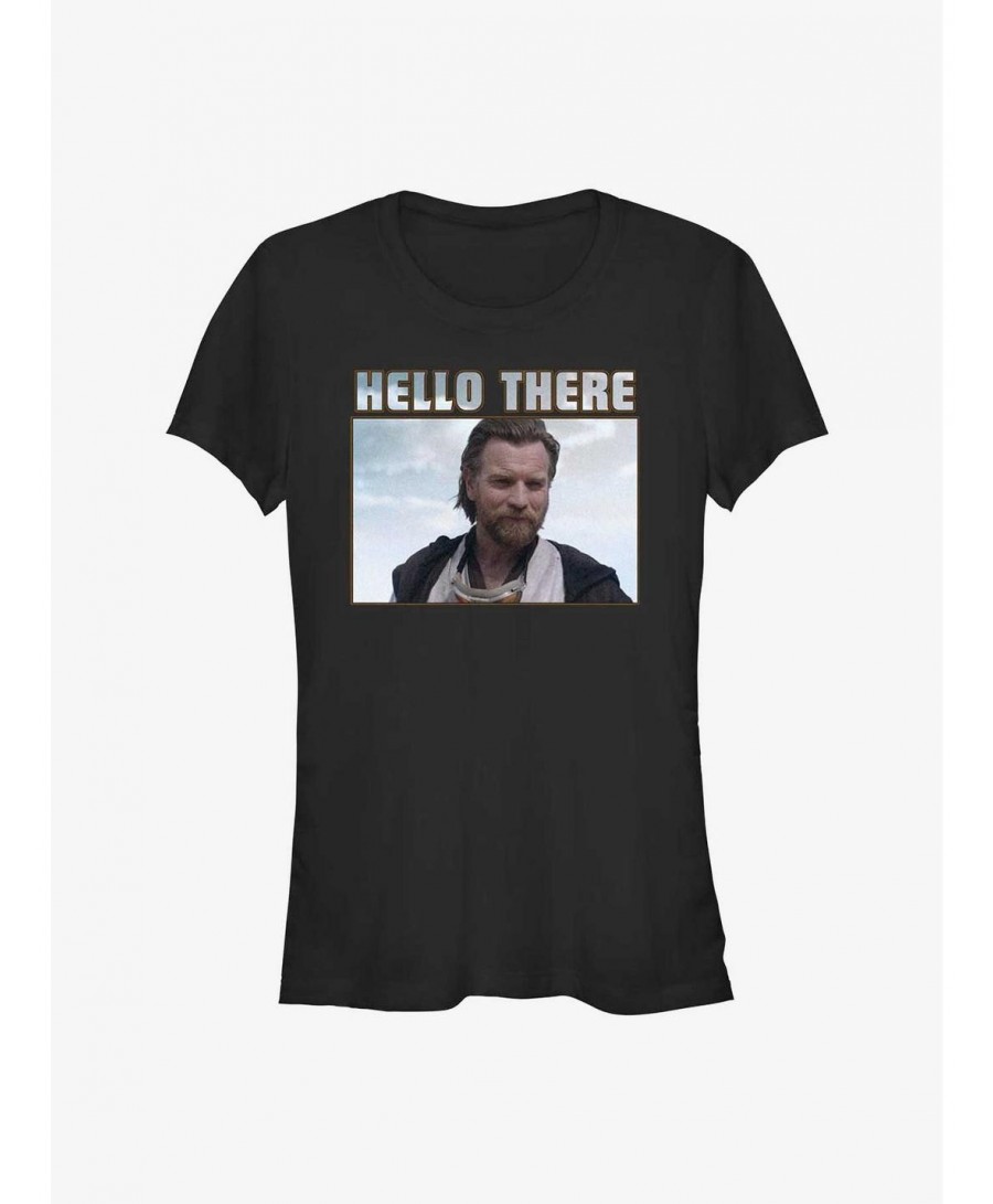 Cheap Sale Star Wars Obi-Wan Kenobi Hello There Girls T-Shirt $7.15 T-Shirts