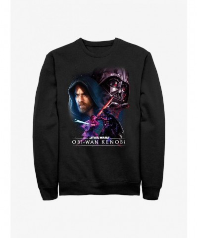 Huge Discount Star Wars Obi-Wan Big Face Off Sweatshirt $9.56 Sweatshirts