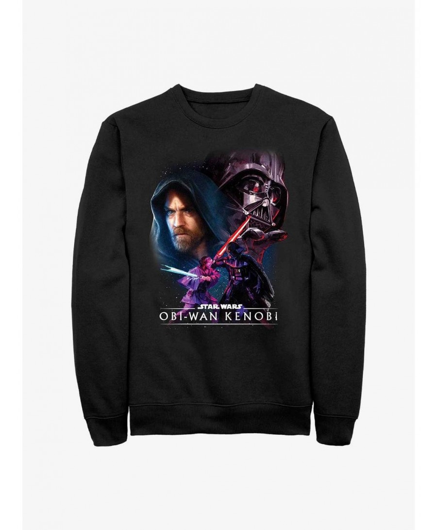 Huge Discount Star Wars Obi-Wan Big Face Off Sweatshirt $9.56 Sweatshirts